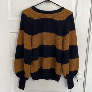 Stripped Sweater - Orange and Black